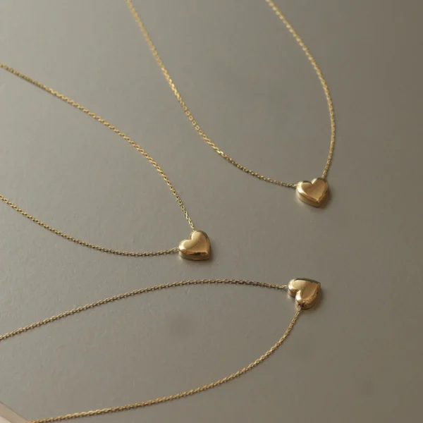 Korean Gold Color Heart Love Necklace - Image 2