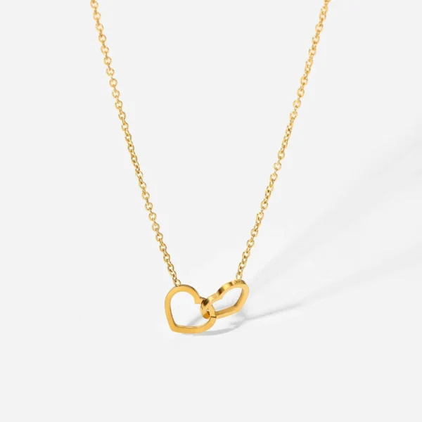 Elegant Double Heart Necklace