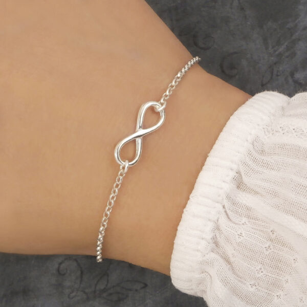 Silver Infinity Bracelet - Image 2