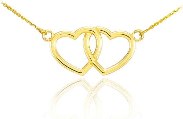 Elegant Double Heart Necklace - Image 2