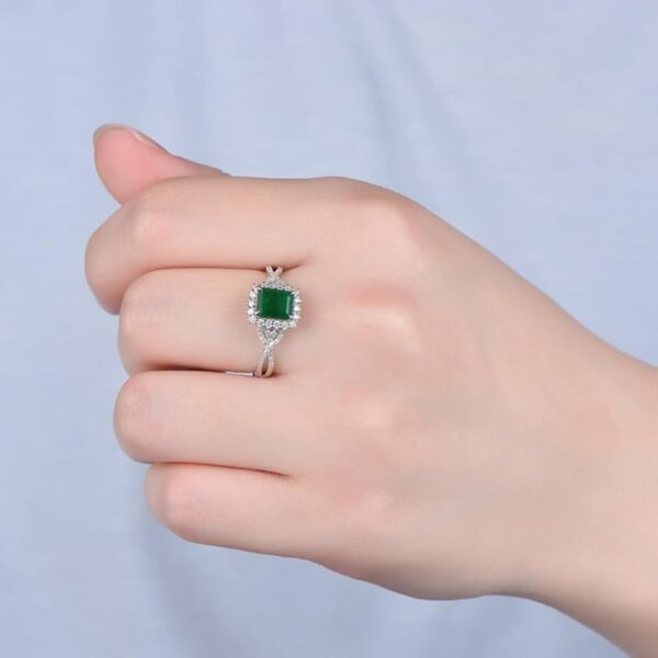 Green Cubic Zirconia Ring - Image 3